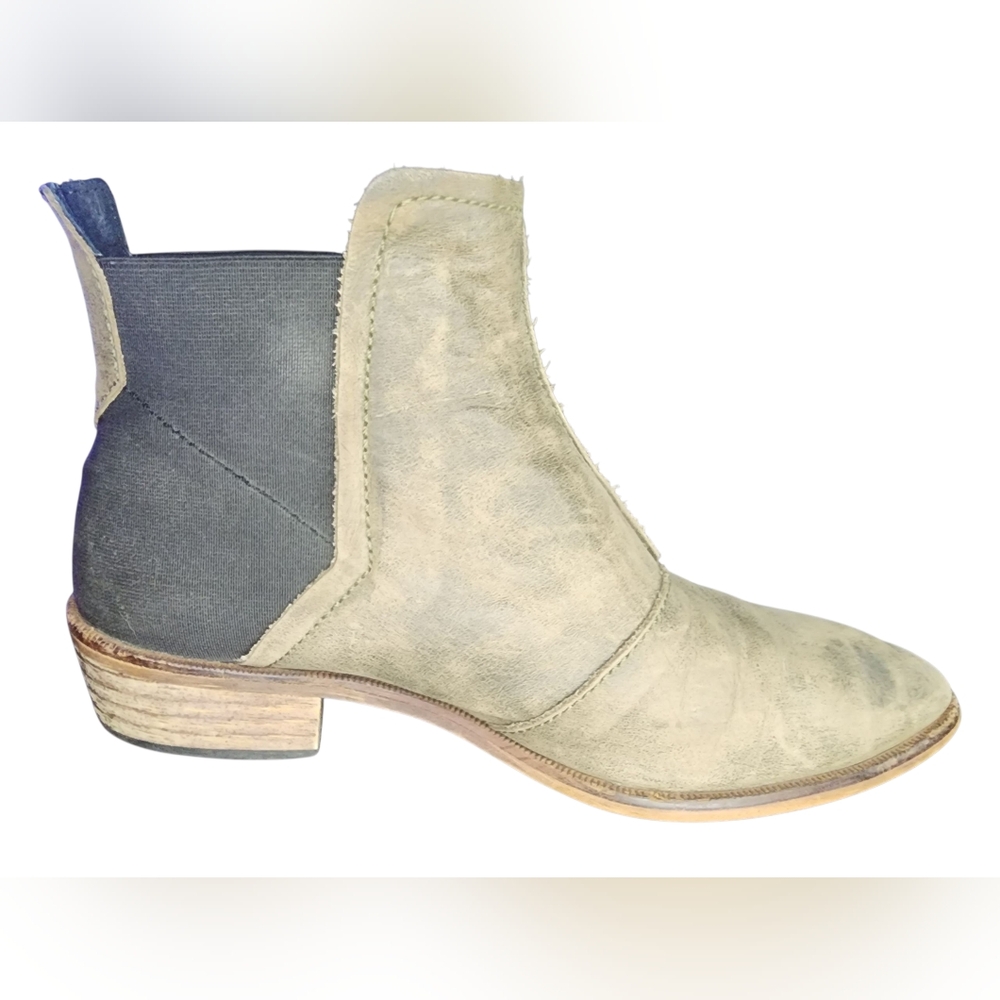 Free People Dark Horse Taupe Leather Ankle Boots, Womens 36 EU (6 US) - Picture 6 of 9